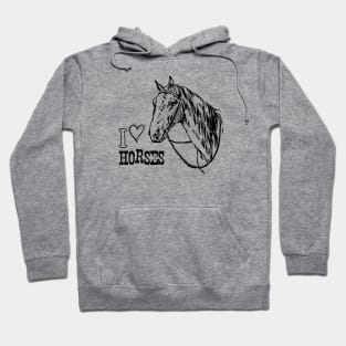 Horse Head with Text Hoodie